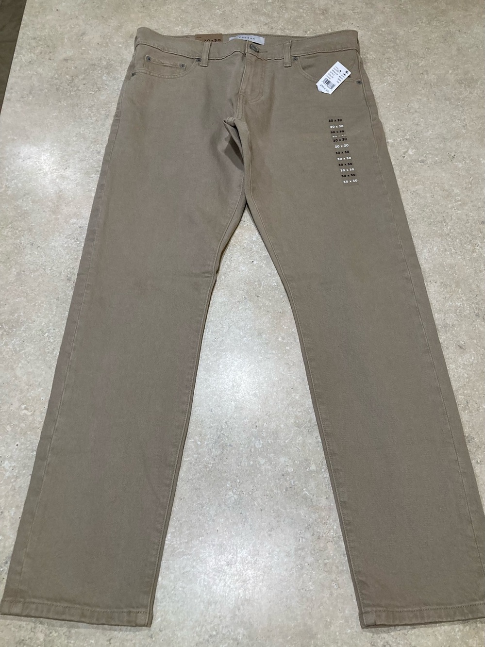 Men's Classic Straight Fit Pants - Taupe Pacsun 30x30